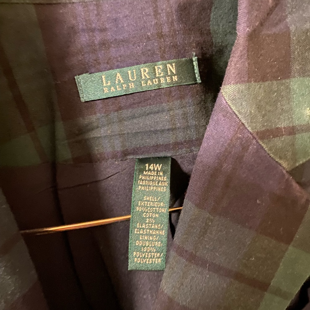 Classic plaid Ralph Lauren blazer